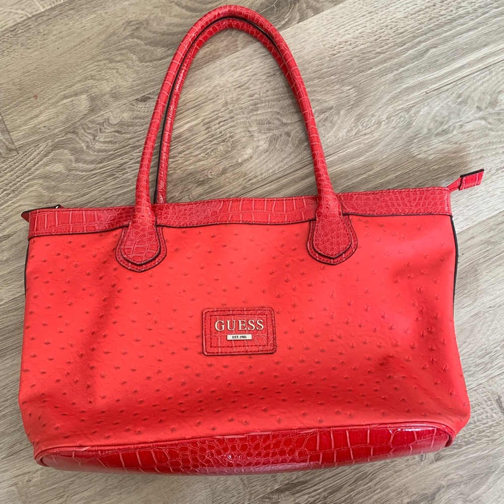 Guess Shopping Tote Red Purse